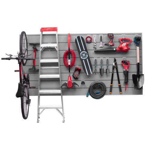 WFX Utility™ CrownWall 6" Slatwall Starter Bundle (8x4 ft) with 10